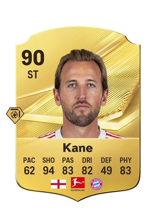 Common-Karte von Harry Kane, Wertung 90