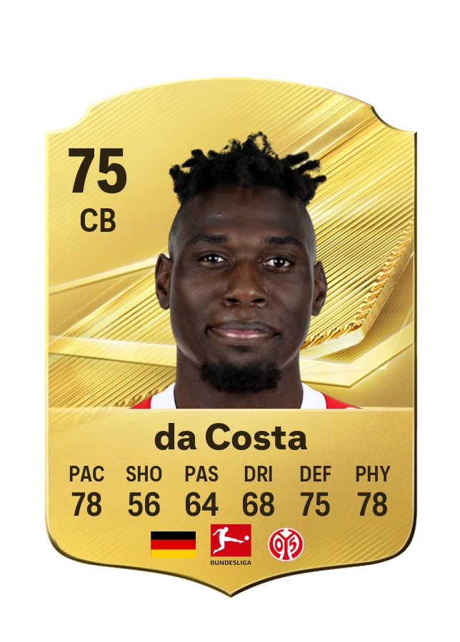 Danny da Costa, Common card, rated 75
