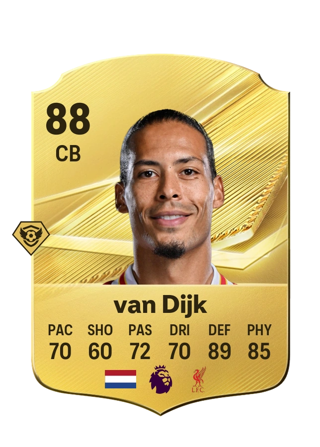 Virgil van Dijk، بطاقة Common، بتقييم 88