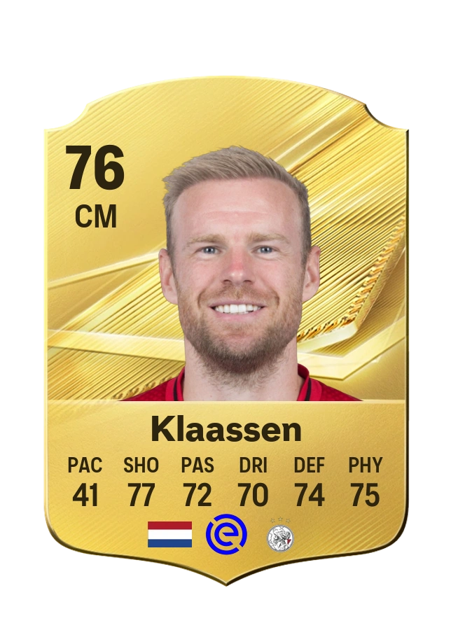 Common-Karte von Davy Klaassen, Wertung 76