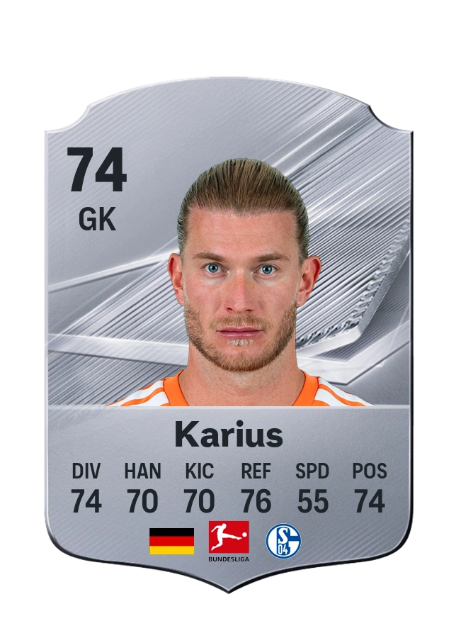 Loris Karius, Common card, rated 74