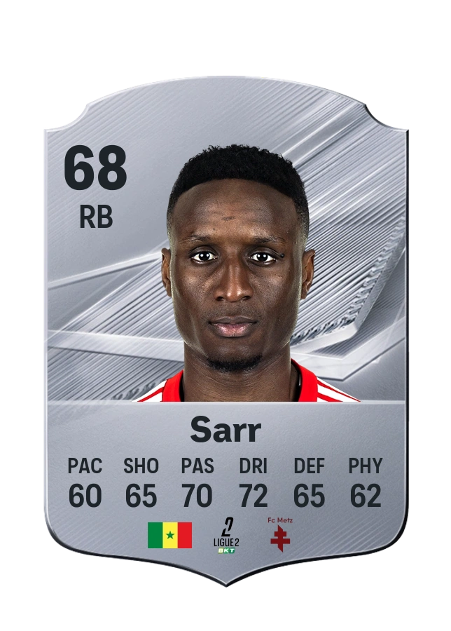 Bouna Sarr, karta Common, ocena 68