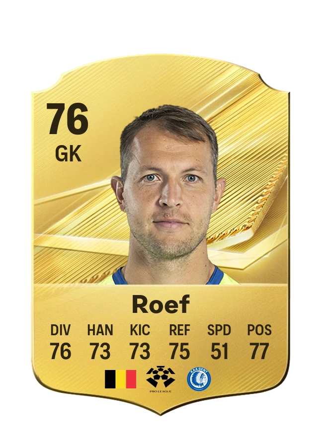 Davy Roef, Common kartı, reyting 76