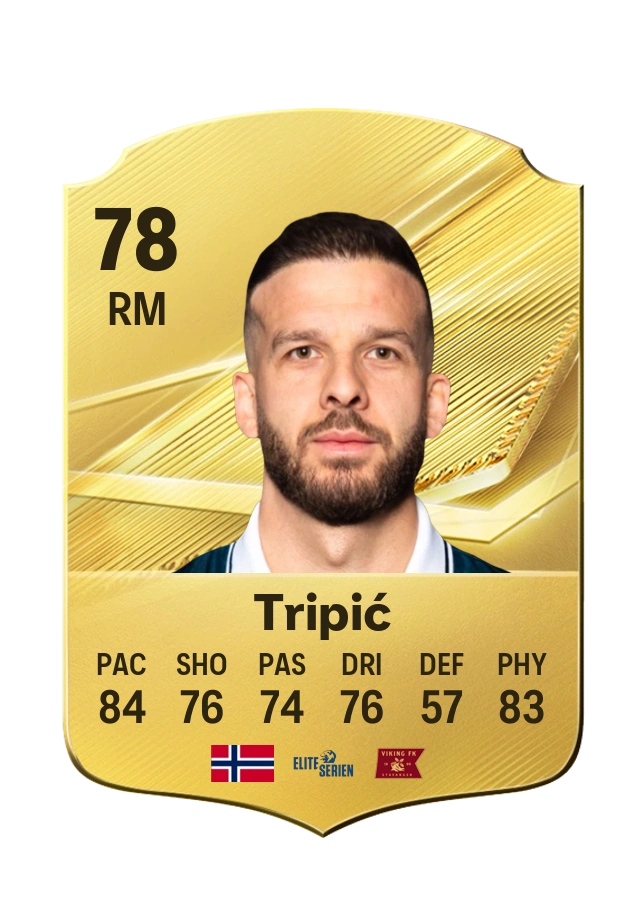 Zlatko Tripić, Common kartı, reyting 78