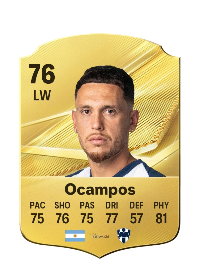 Common-Karte von Lucas Ocampos, Wertung 76