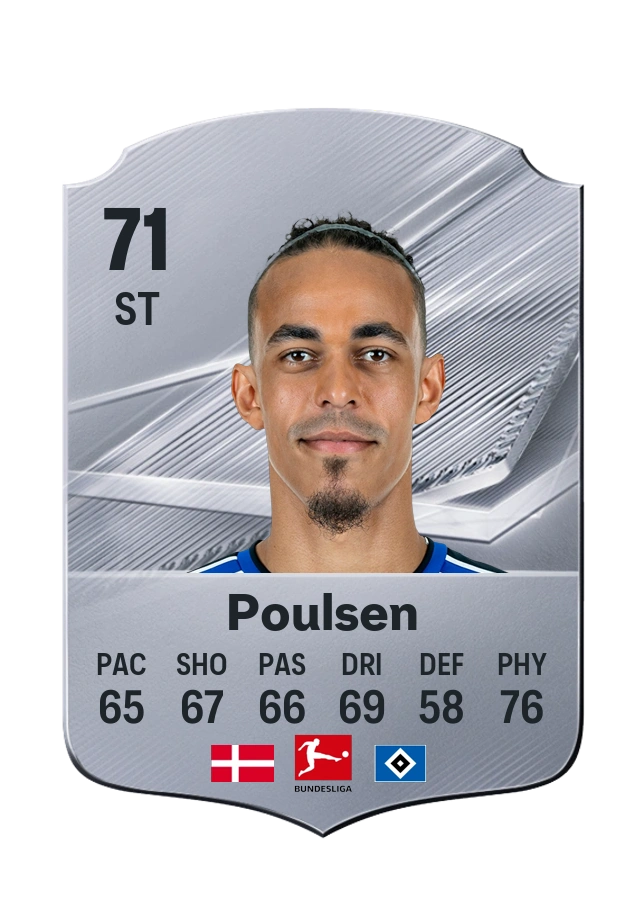 Yussuf Poulsen، بطاقة Common، بتقييم 71