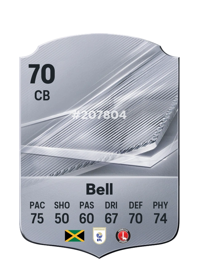 Amari'i Bell, Common card, rated 70