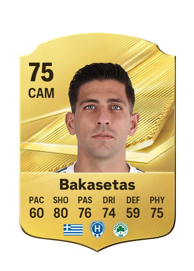 Anastasios Bakasetas، بطاقة Common، بتقييم 75