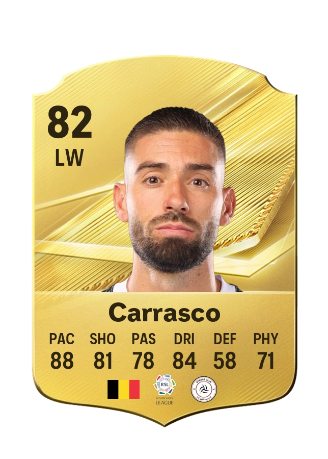 Carta Common di Yannick Carrasco, valutazione 82