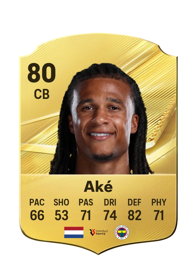 Carta Common di Nathan Aké, valutazione 80