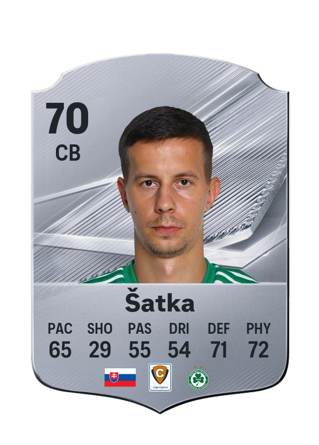 Ľubomír Šatka, Common kartı, reyting 70
