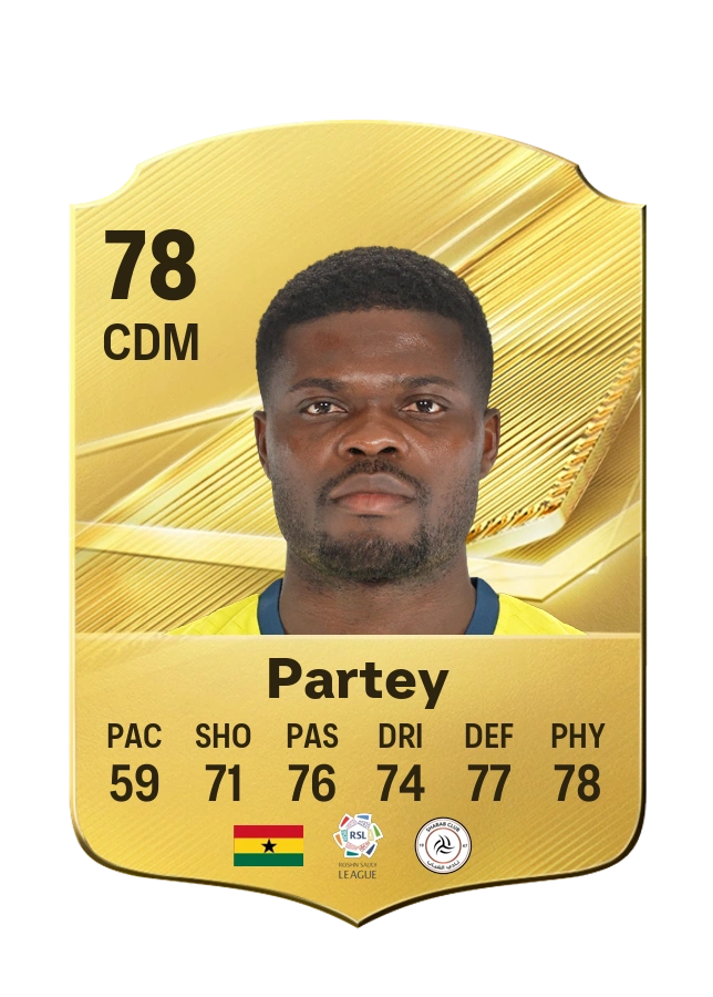 Carta Common di Thomas Partey, valutazione 78