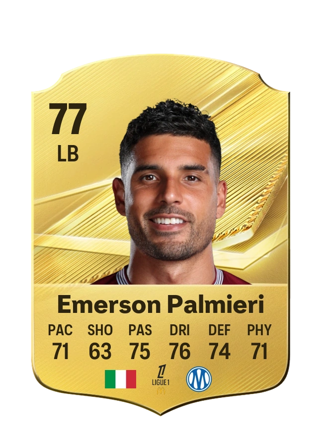 Carta Common di Emerson Palmieri, valutazione 77