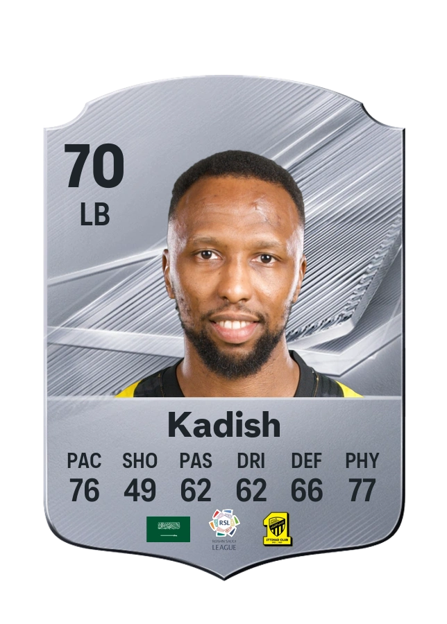 Hassan Kadish, Common card, rated 70