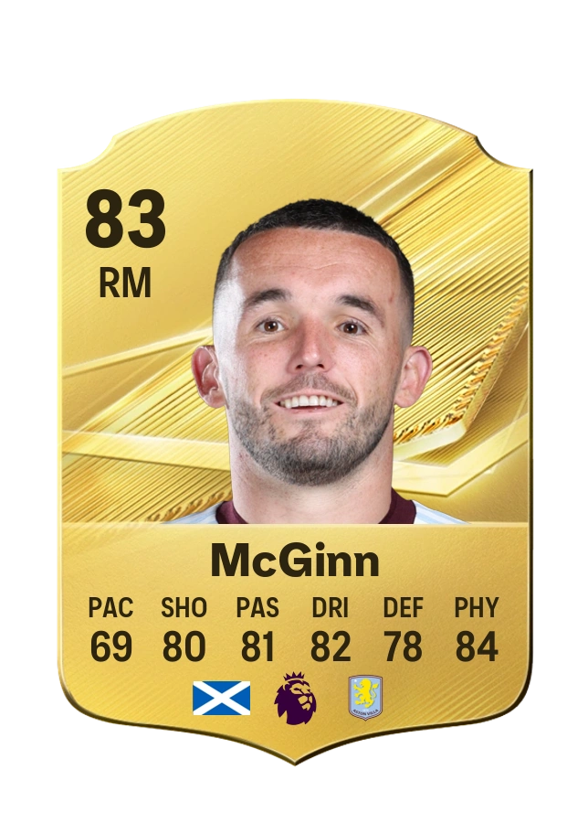 Carta Common di John McGinn, valutazione 83