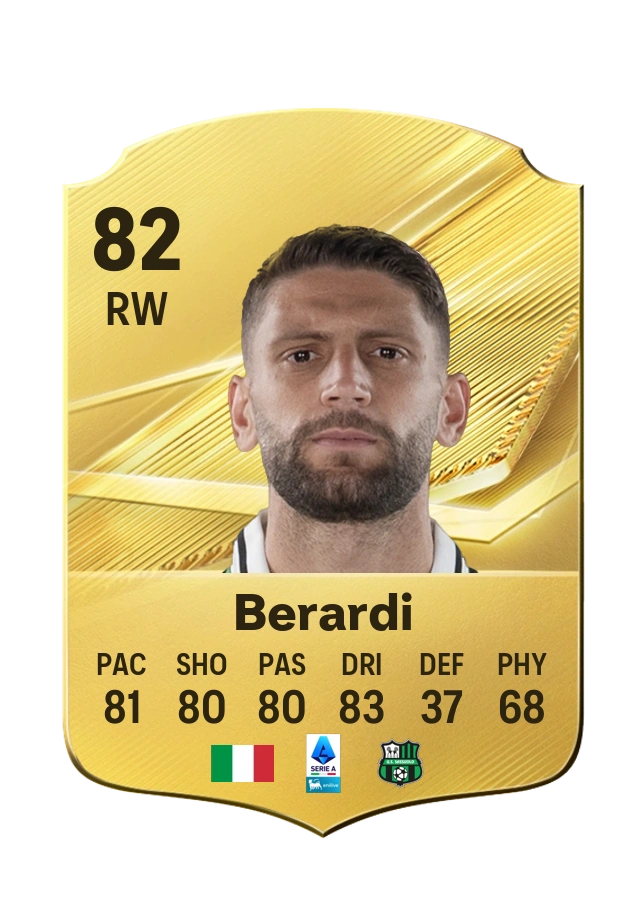 Domenico Berardi, Common card, rated 82