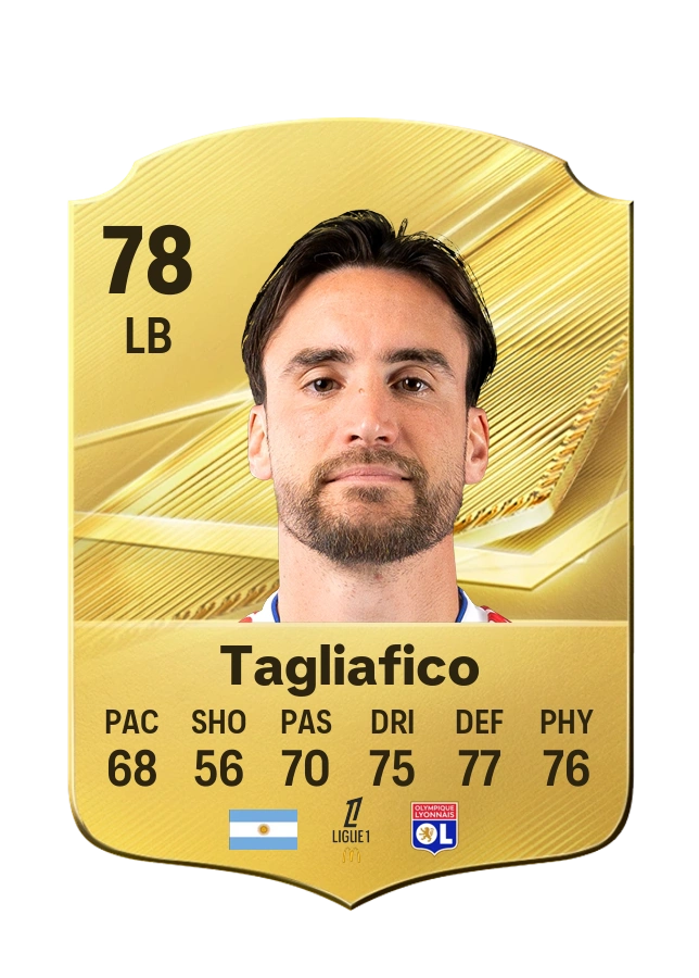 Carta Common de Nicolás Tagliafico, overall 78