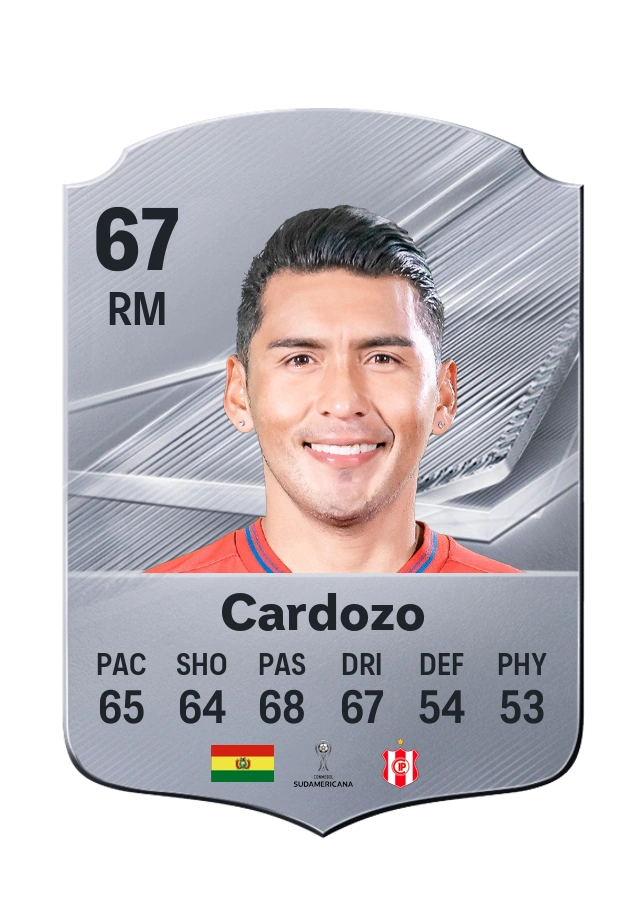 Rudy Cardozo, Common card, rated 67