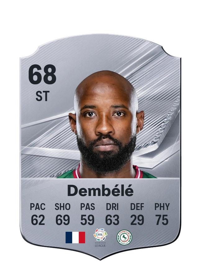 Carta Common de Moussa Dembélé, valoración 68