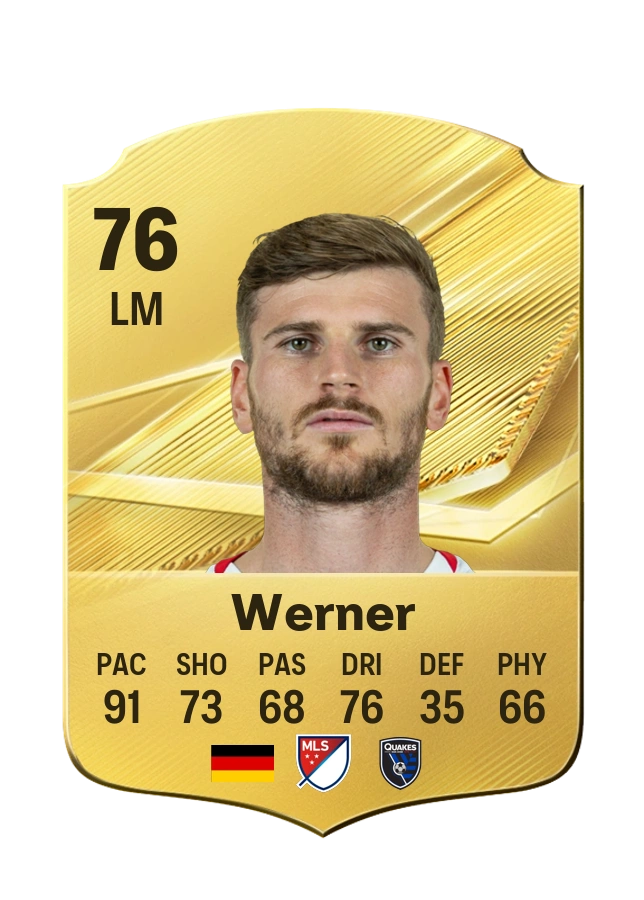 Carta Common di Timo Werner, valutazione 76