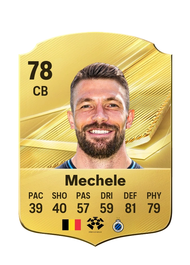 Brandon Mechele, Common card, rated 78