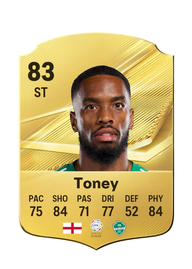 Carta Common di Ivan Toney, valutazione 83