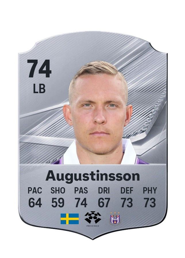 Carta Common de Ludwig Augustinsson, overall 74