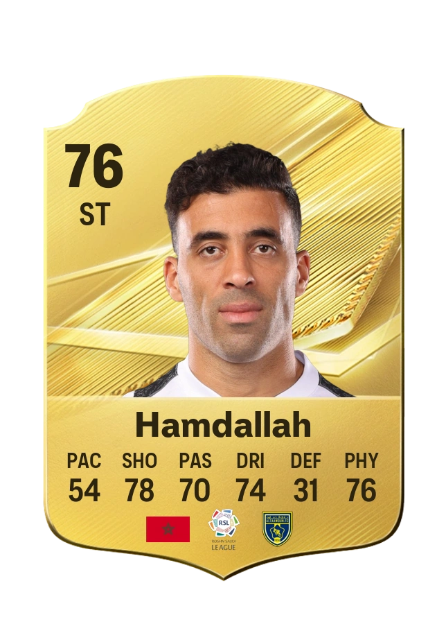Abderrazak Hamdallah, Common kartı, reyting 76
