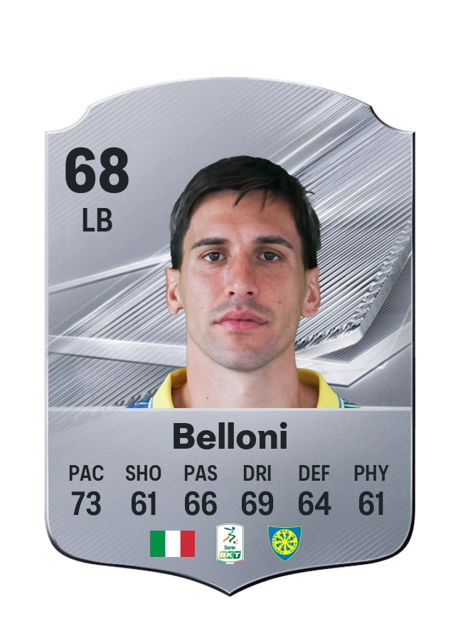 Niccolò Belloni, Common card, rated 68