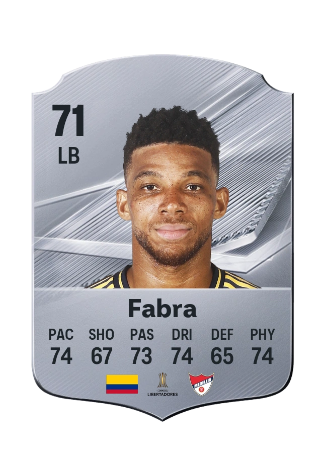 Frank Fabra, Common card, rated 71