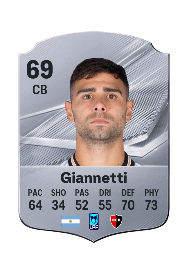 Lautaro Giannetti, Common card, rated 69