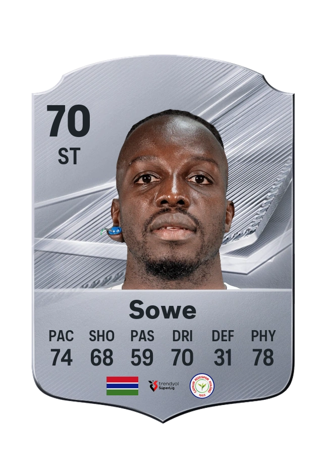 Ali Sowe, karta Common, ocena 70