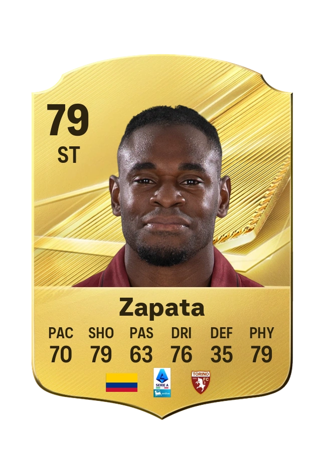 Carta Common di Duván Zapata, valutazione 79