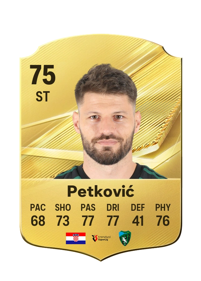 Carta Common di Bruno Petković, valutazione 75