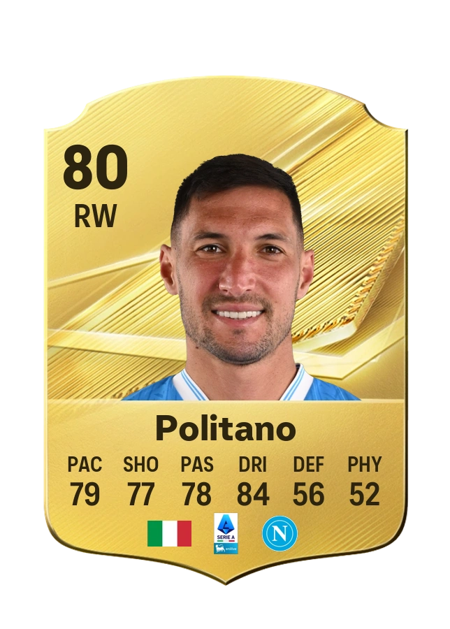 Matteo Politano, Common card, rated 80