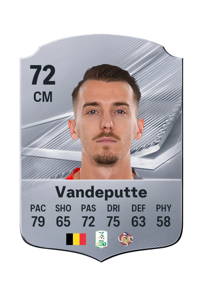 Jari Vandeputte, Common card, rated 72