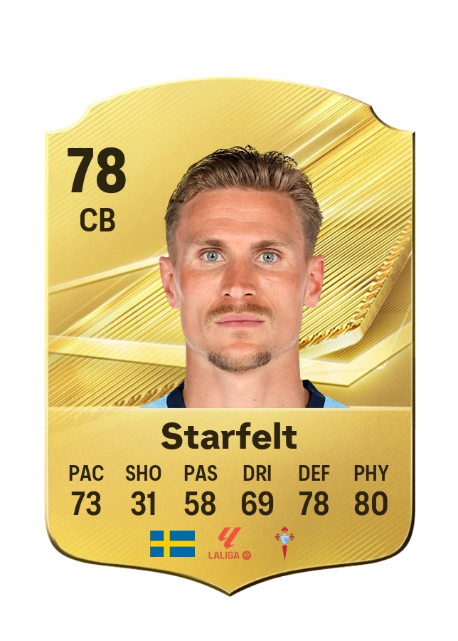 Carl Starfelt, karta Common, ocena 78