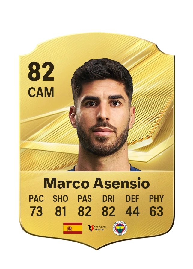 Carta Common di Marco Asensio, valutazione 82