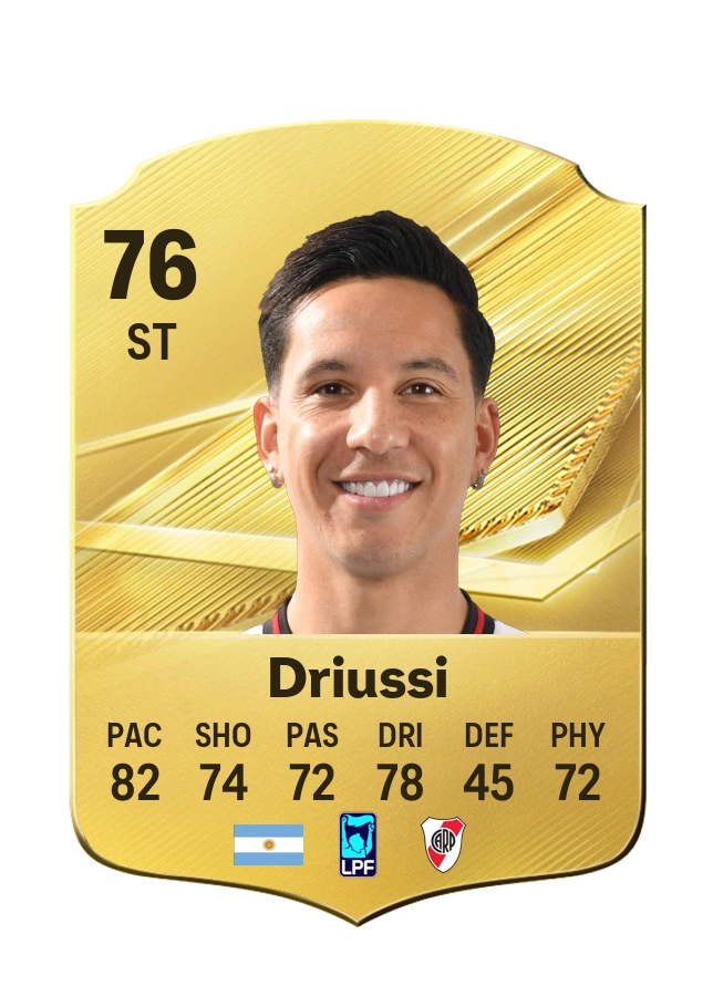 Sebastián Driussi, Common kartı, reyting 76