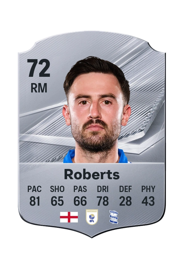 Patrick Roberts, karta Common, ocena 72