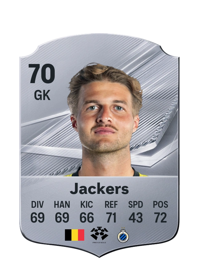 Nordin Jackers, Common card, rated 70