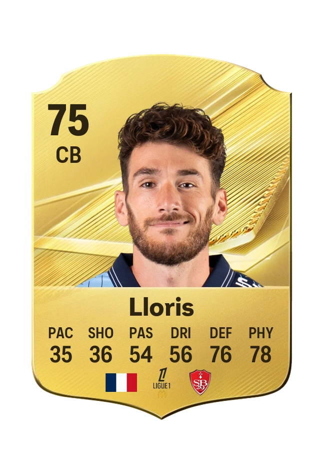 Gautier Lloris, karta Common, ocena 75