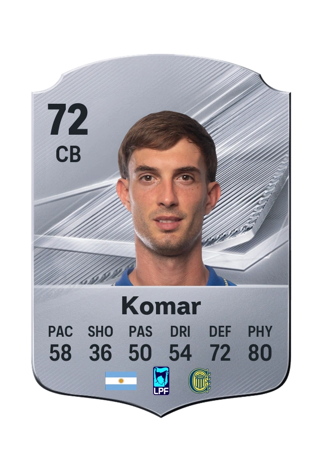 Juan Cruz Komar, karta Common, ocena 72