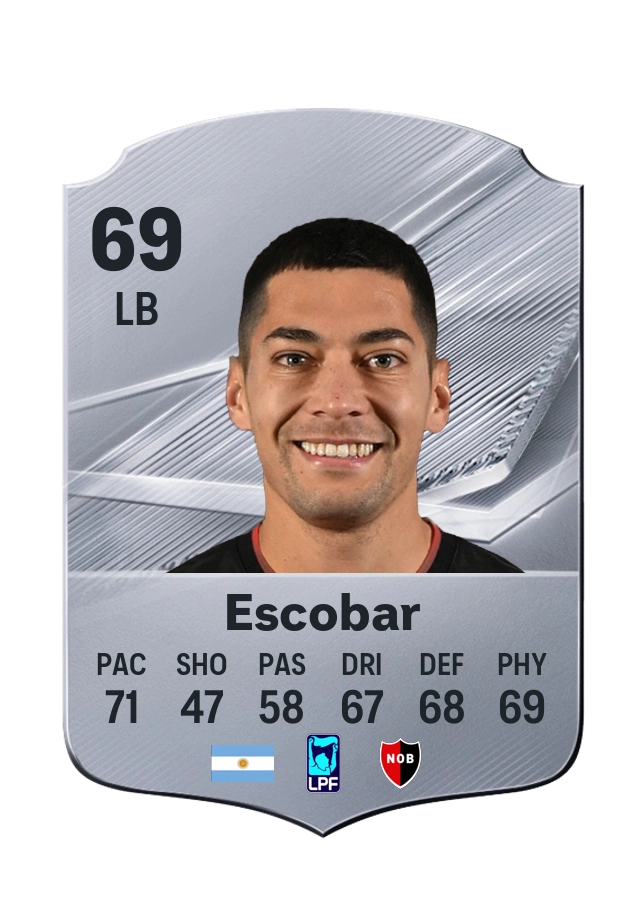 Franco Escobar, Common kartı, reyting 69