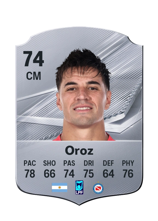 Nicolás Oroz, Common card, rated 74