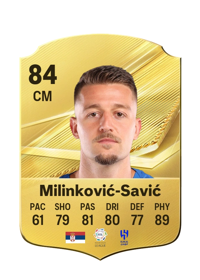 Carte Common de Sergej Milinković-Savić, note 84