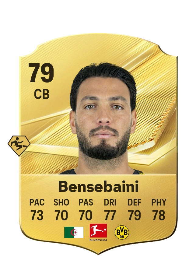 Ramy Bensebaini, karta Common, ocena 79