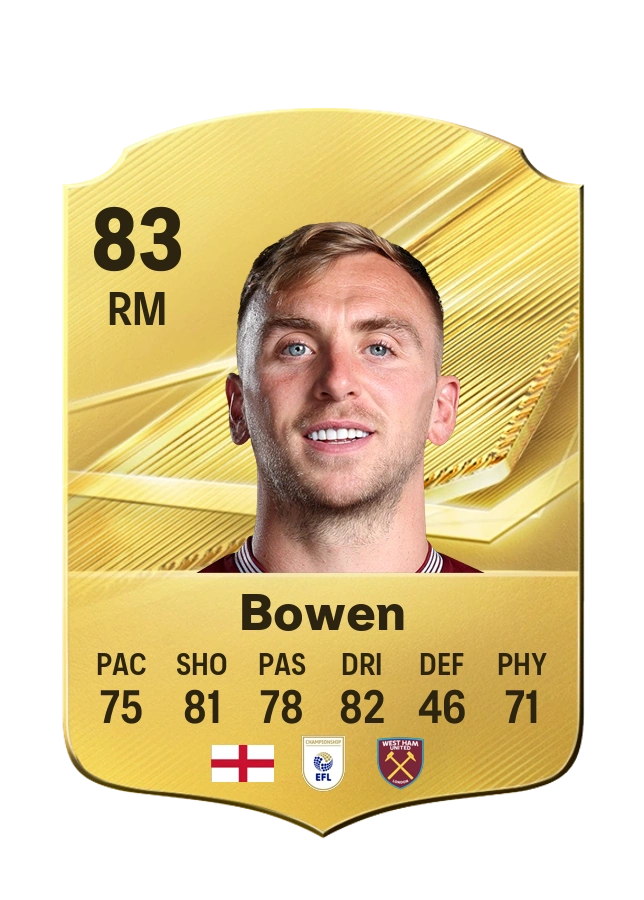 Jarrod Bowen، بطاقة Common، بتقييم 83