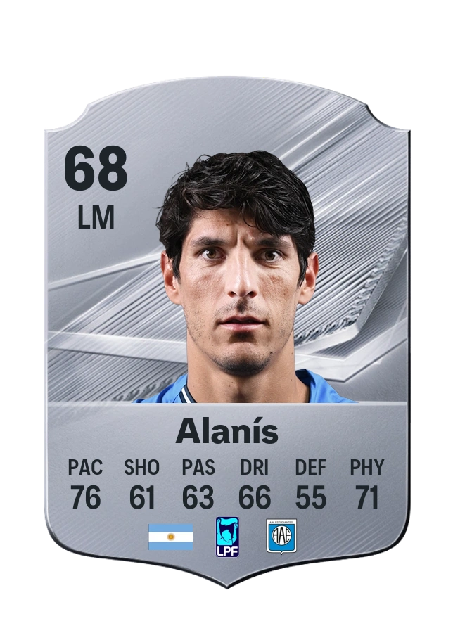 Gabriel Alanís, Common card, rated 68