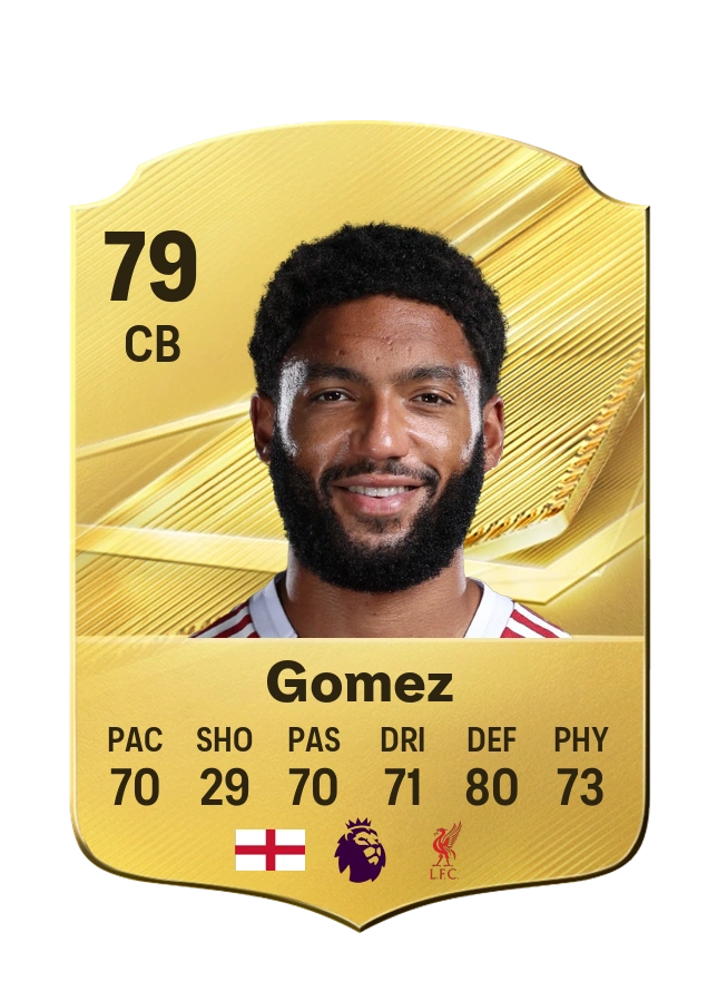 Joe Gomez, Common card, rated 79